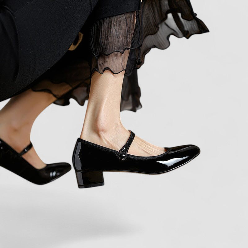 Women's Classic Dress Shoes with Padded Insole | Flexible Lightweight Build, Tapered Toe Line | Size 5.5-8, Black or Red