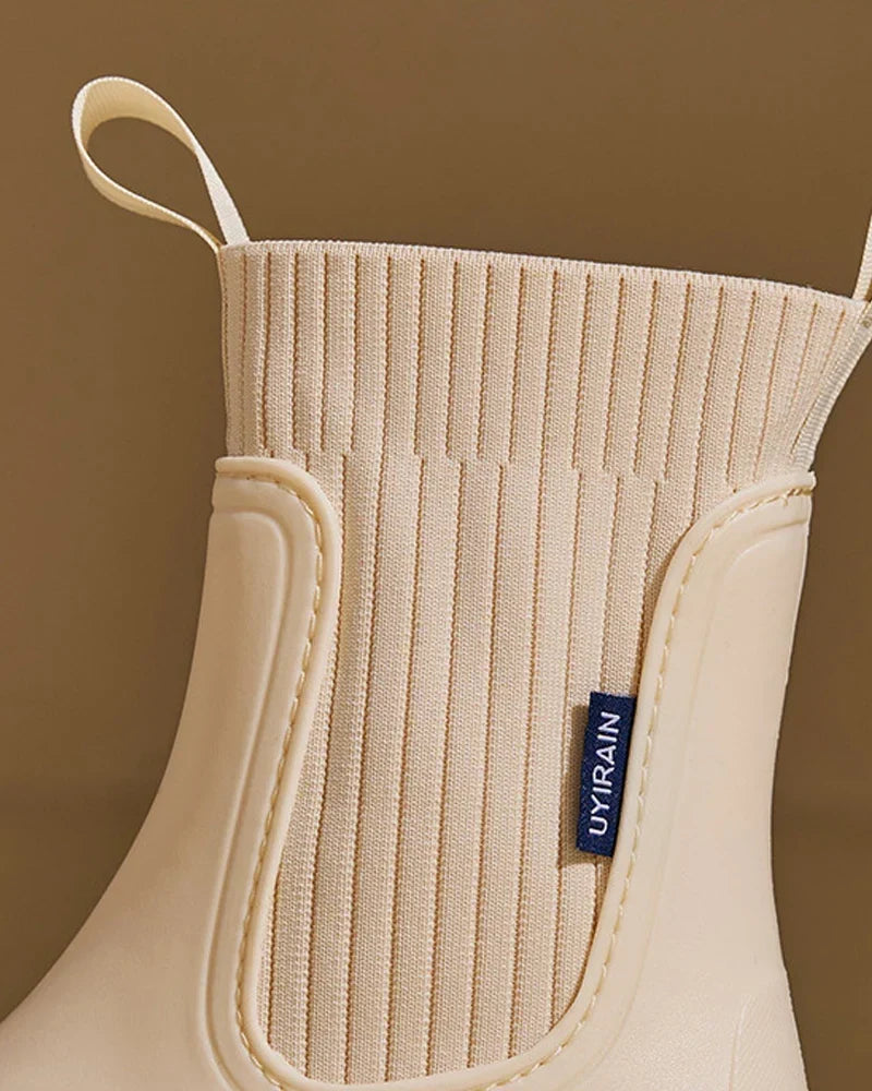 Women's Chunky Block Heel Chelsea Boots with Lug Sole | Pull-On Style with Cushioned Footbed | Size 4-12