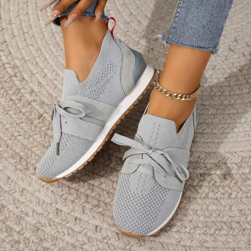 Women's Slip On Sneakers with a Bow | Breathable Textured Upper and Padded Sole, No Laces | Size 2-11, 5 Colors