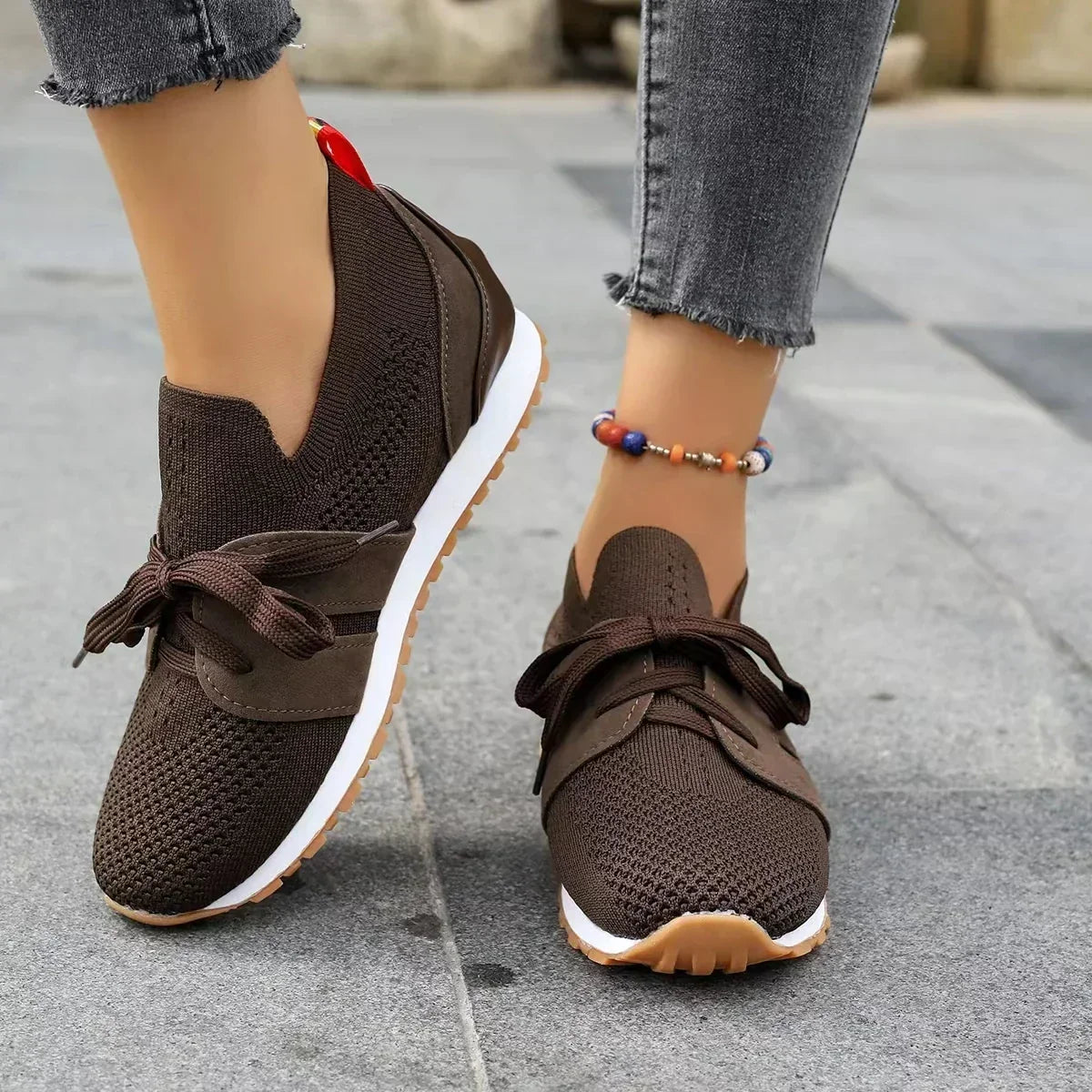 Women's Slip On Sneakers with a Bow | Breathable Textured Upper and Padded Sole, No Laces | Size 2-11, 5 Colors