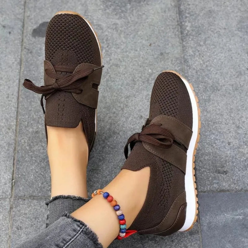 Women's Slip On Sneakers with a Bow | Breathable Textured Upper and Padded Sole, No Laces | Size 2-11, 5 Colors