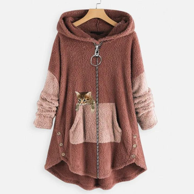 Women's Ultra Soft Plush Hoodie with Relaxed Fit | Warm Winter Sweatshirt for Shopping Days and Cozy Evenings | Size S-5XL