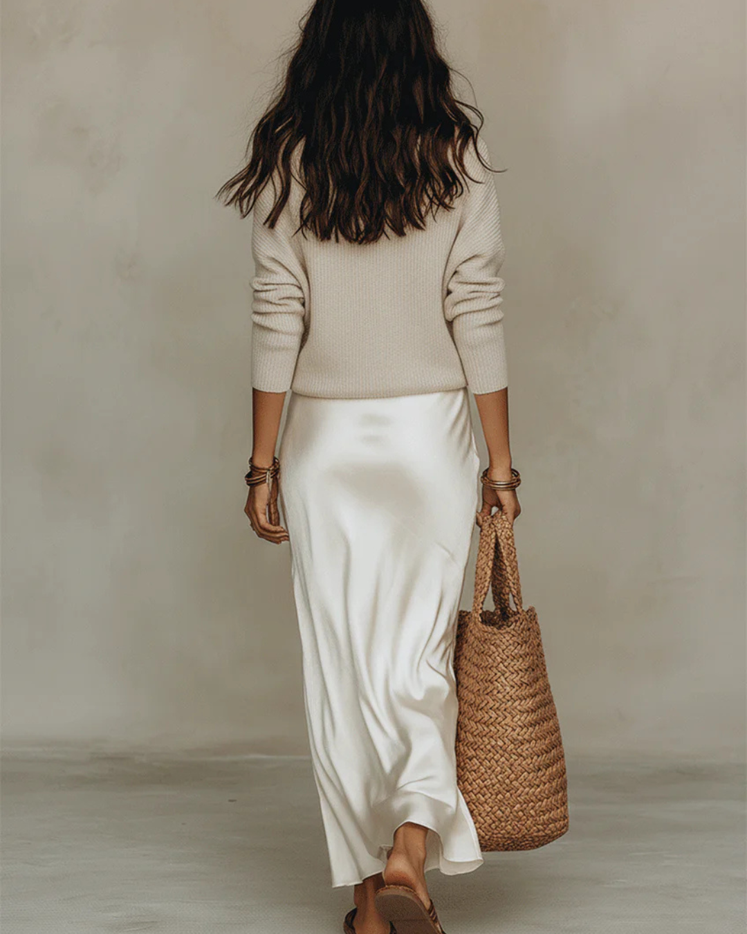 Women's Two Piece Set with a Ribbed Sweater and Midi Slip Dress | Layer Together or Wear Apart | Size S-3XL, 6 Colors