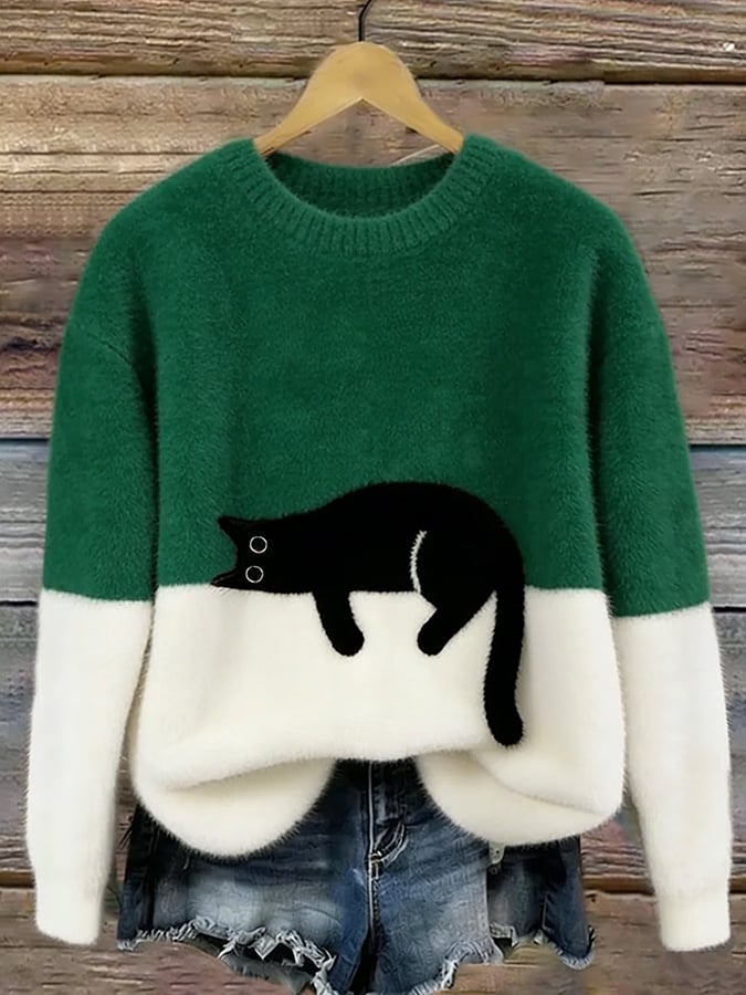 Women's Sweater with Print | Size S-5XL | Orange, Pink, Black, Red, Yellow, Green and 4 more