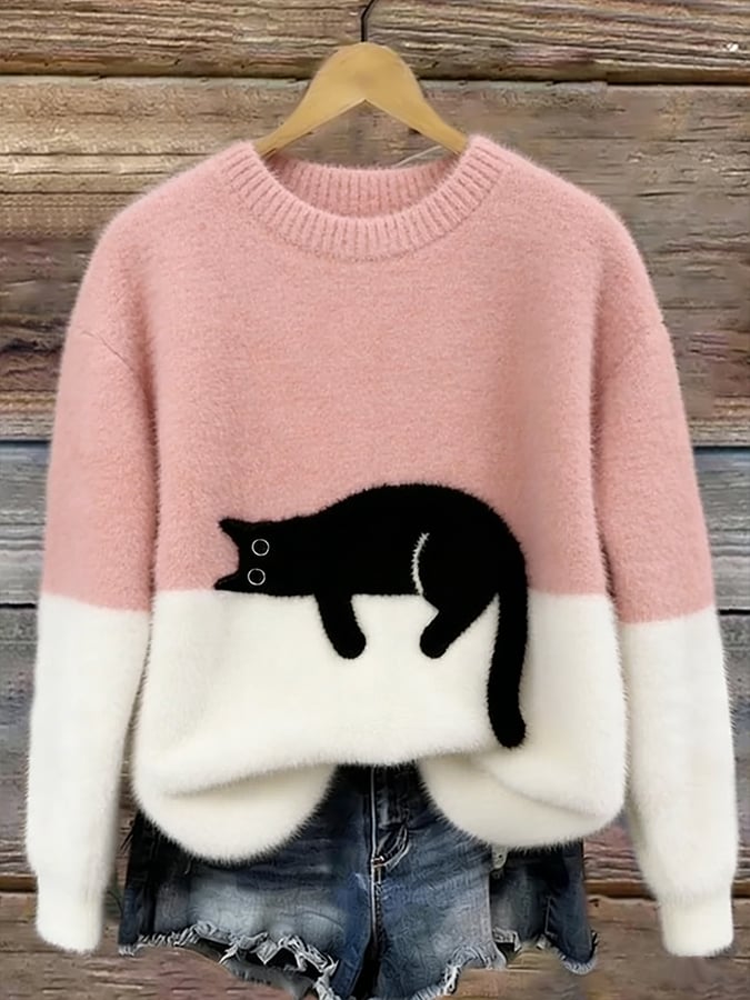 Women's Sweater with Print | Size S-5XL | Orange, Pink, Black, Red, Yellow, Green and 4 more