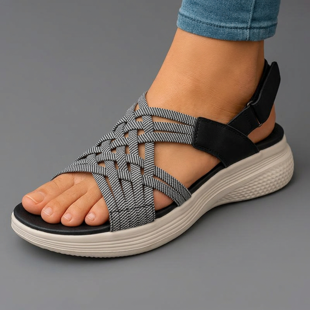 Women's Lightweight Orthopedic Sandals - Black