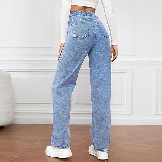 Women's High Waisted Wide Leg Jeans | Relaxed Fit Denim Pants for Fall and Winter | Size XS-2XL