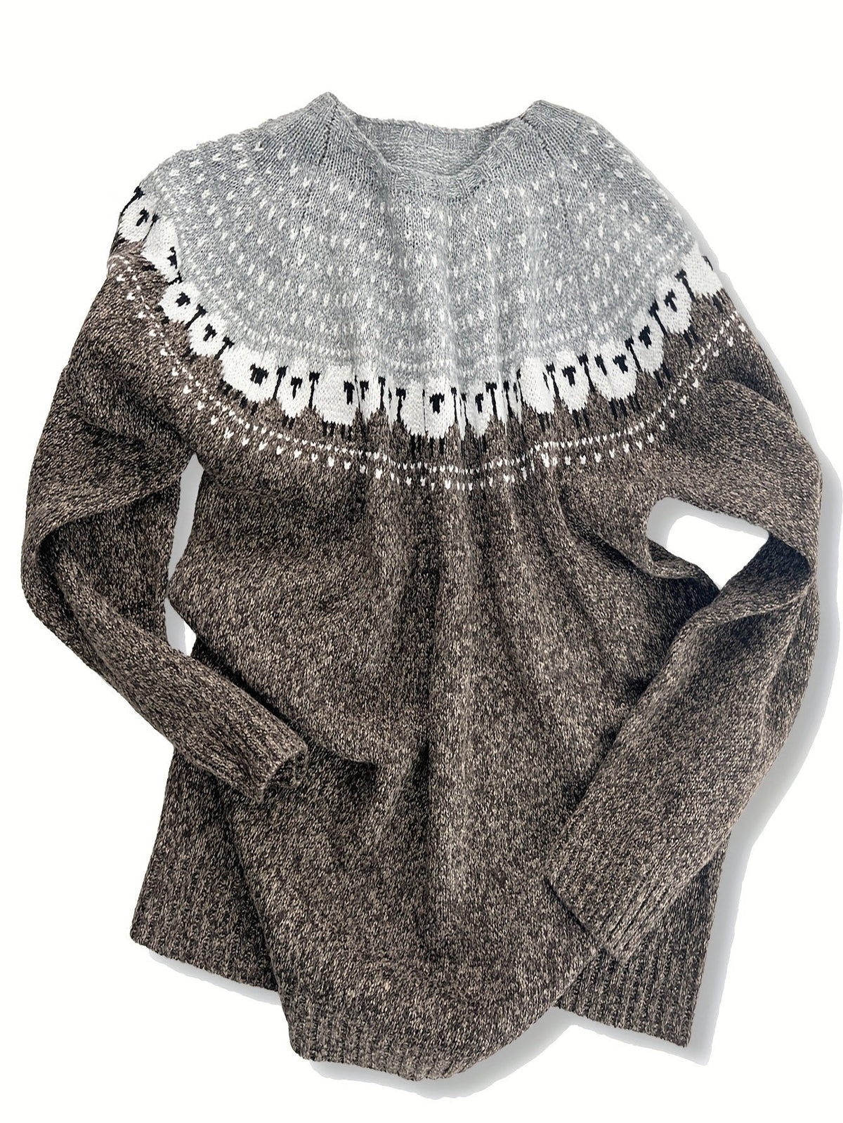 Women's Turtleneck Sweater with Wool and Knit | For Winter | Size S-5XL | Grey