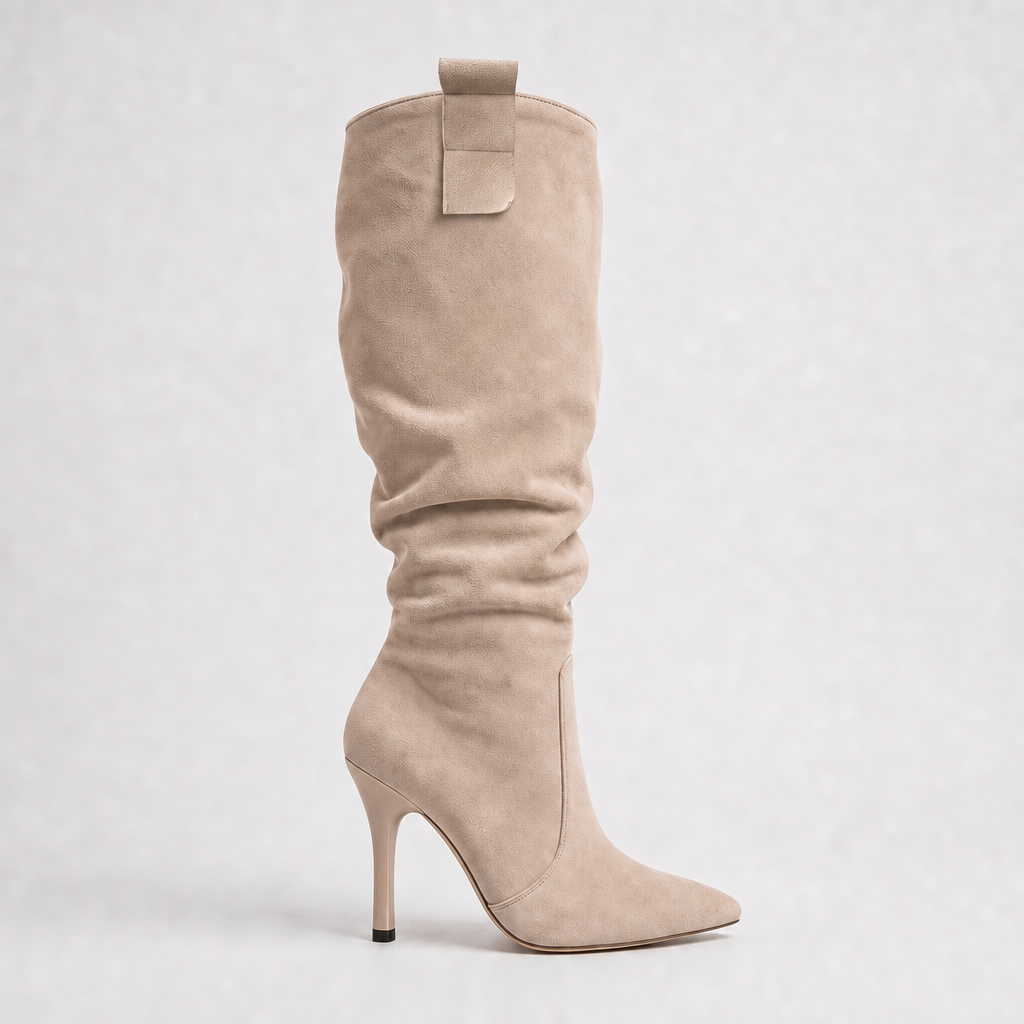 Women's Knee High Boots Stiletto Heel and Pointed Toe | Back Pull Tab, Slim Fitted Shaft | Sizes 3.5-8.5, 3 Colors
