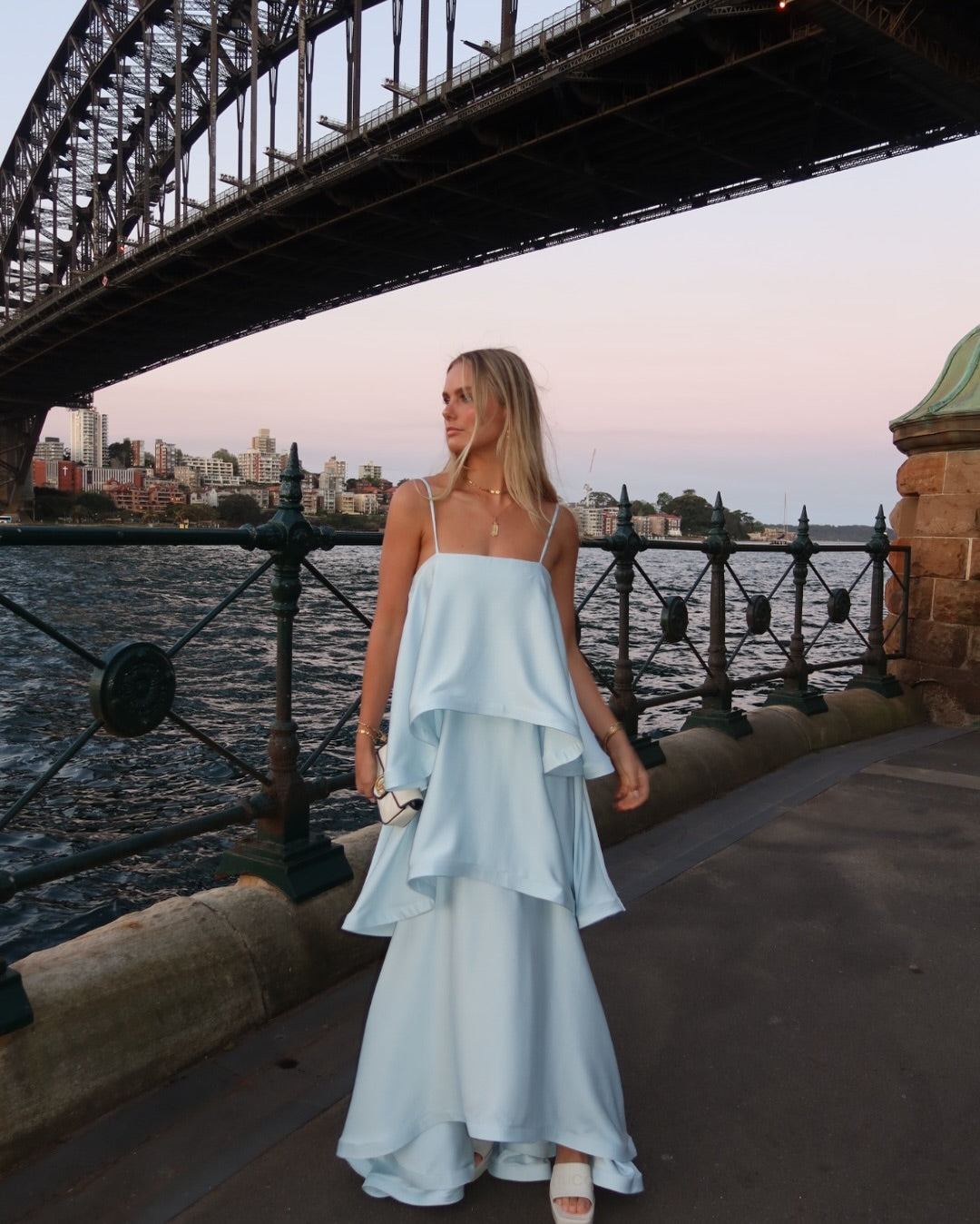Women's Tiered Satin Maxi Dress with Ruffle Edges | Spaghetti Straps, Open Back, Asymmetric Hem | Sizes S to 2XL, 3 Colors
